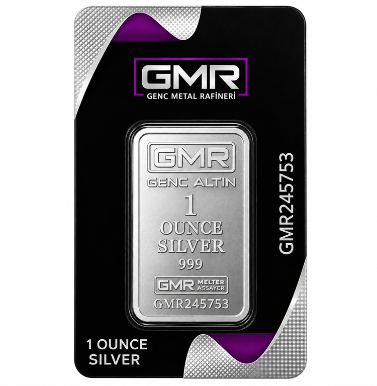 شمش نقره 1انسی GMR عیار 999